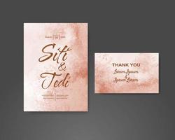 Wedding invitation with abstract watercolor background vector