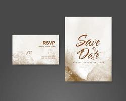 Wedding invitation with abstract watercolor background vector