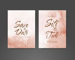 Wedding invitation with abstract watercolor background vector