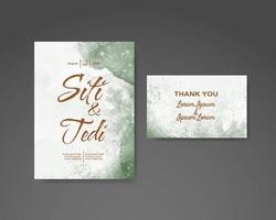 Wedding invitation with abstract watercolor background vector