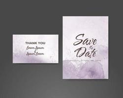 Wedding invitation with abstract watercolor background vector