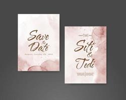 Wedding invitation with abstract watercolor background vector