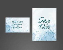 Wedding invitation with abstract watercolor background vector