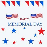 Star blue and red USA background memory day.For Poster design,etc. vector