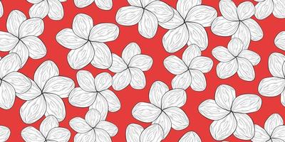 Beautiful sketch flower seamless pattern. Find fill pattern on swatches vector