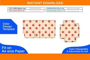 Pre-rolls kits box dieline template and 3D box design, color changeable and editable Color Design Template vector