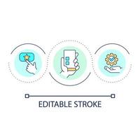 Tasks instructions loop concept icon. Assignment. Work duties. Job responsibilities. Plan checklist abstract idea thin line illustration. Isolated outline drawing. Editable stroke vector