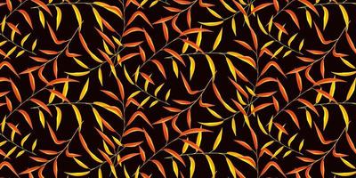 Abstract leaf seamless pattern. Autumn leaf theme background. Fill pattern on swatches vector