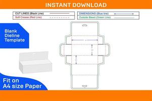 Skin care cream or lotion or facial box dieline template and 3D vector file Blank dieline template