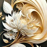 Floral abstract smooth pattern background. photo
