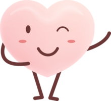 amor fofa coração desenho animado emoji png