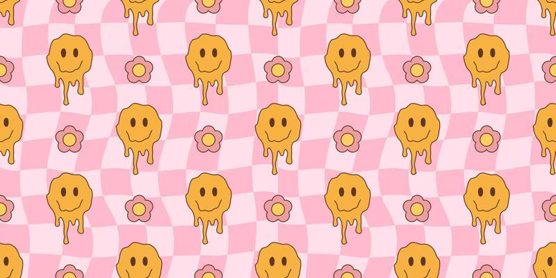 Large Pink and White Smiley Face - Preppy Aesthetic Decor Wrapping Paper by  Aesthetic Wall Decor by SB Designs