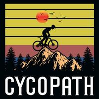 montaña andar en bicicleta gráficos camiseta diseño vector