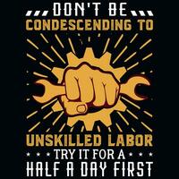 Labor day tshirt design vector