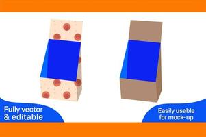 Face mask box dieline template and 3D box color changeable with editable 3D box vector