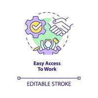 Easy access to work concept icon. Employment. Advantage of formal education abstract idea thin line illustration. Isolated outline drawing. Editable stroke vector