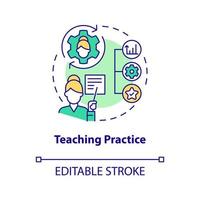 Teaching practice concept icon. Advantage of non formal education abstract idea thin line illustration. Isolated outline drawing. Editable stroke vector