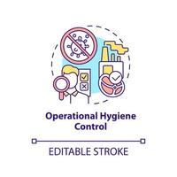 Operational hygiene control concept icon. Planning approach to HACCP abstract idea thin line illustration. Isolated outline drawing. Editable stroke vector