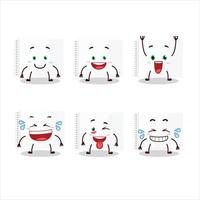 Cartoon character of drawing book with smile expression vector