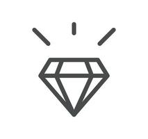 Diamond related icon outline and linear vector. vector