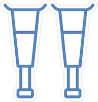 Crutch Vector Icon Style