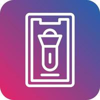 Mobile Torch Vector Icon Design