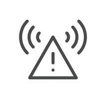 Warning related icon outline and linear vector. vector