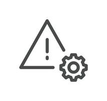 Warning related icon outline and linear vector. vector