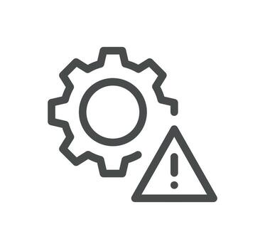 Warning related icon outline and linear vector. vector