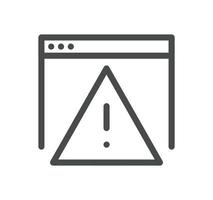 Warning related icon outline and linear vector. vector