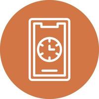 Mobile Clock Vector Icon Design