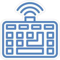 Wireless Keyboard Vector Icon Style