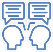 Face to Face Talk Vector Icon Style