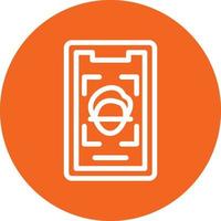 Mobile Face Scan Vector Icon Design