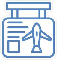 vuelo información vector icono estilo