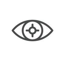 Eye related icon outline and linear vector. vector