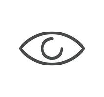 Eye related icon outline and linear vector. vector