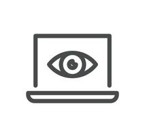 Eye related icon outline and linear vector. vector