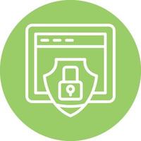 Website Security Vector Icon Design