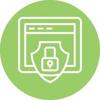 diseño de icono de vector de seguridad de sitio web