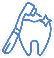 Dental Cleaning Vector Icon Style