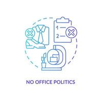 No office politics blue gradient concept icon. Casual outfit. Relaxed style. Working remotely advantage abstract idea thin line illustration. Isolated outline drawing vector