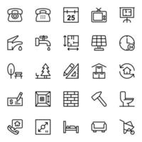 Outline icons for Real estate. vector