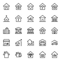 Outline icons for Real estate. vector