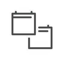 Calendar related icon outline and linear vector. vector