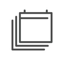 Calendar related icon outline and linear vector. vector