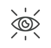 Eye related icon outline and linear vector. vector