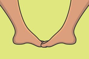 Human Feet vector illustration. People fashion icon concept. Person, side view human foot. Ideal for catalogs, informational and institutional guides vector design.