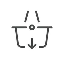 Shopping cart related icon outline and linear vector. vector