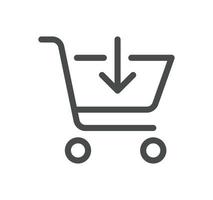 Shopping cart related icon outline and linear vector. vector